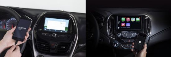 雪佛兰率先引入Android Auto, Apple CarPlay两大车载智能系统